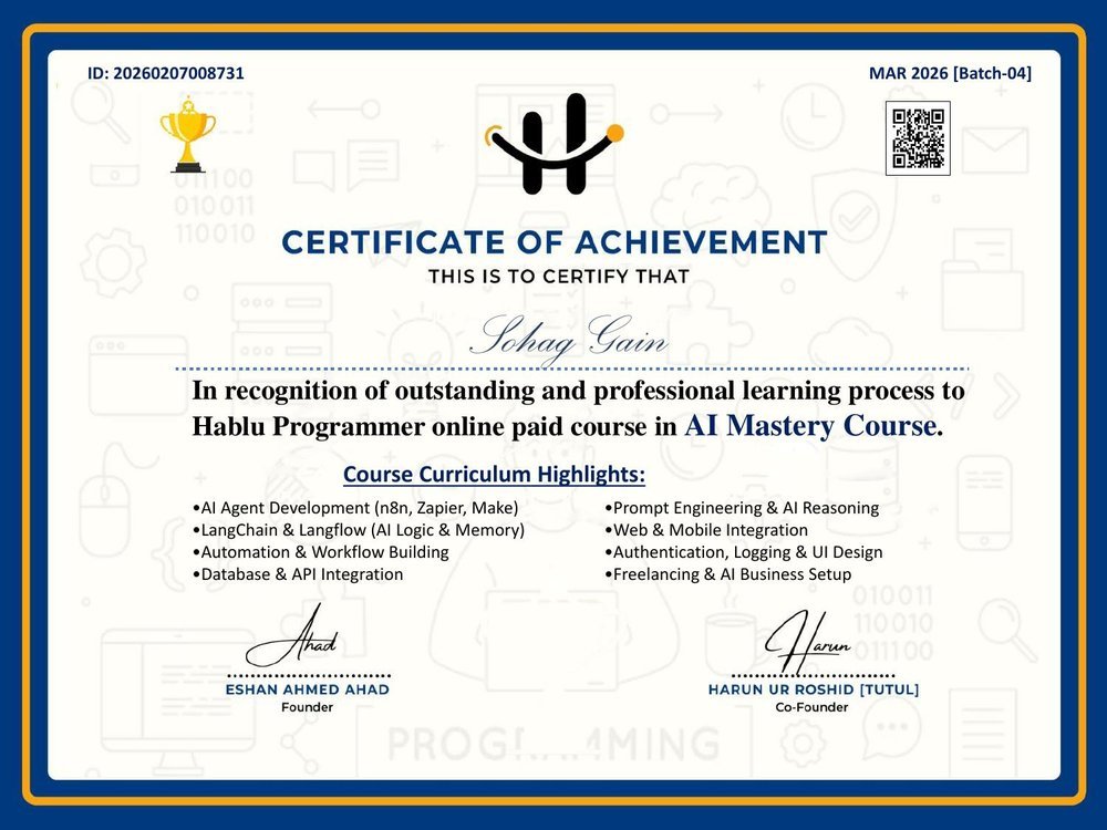 AI Automation & AI Agents Certificate